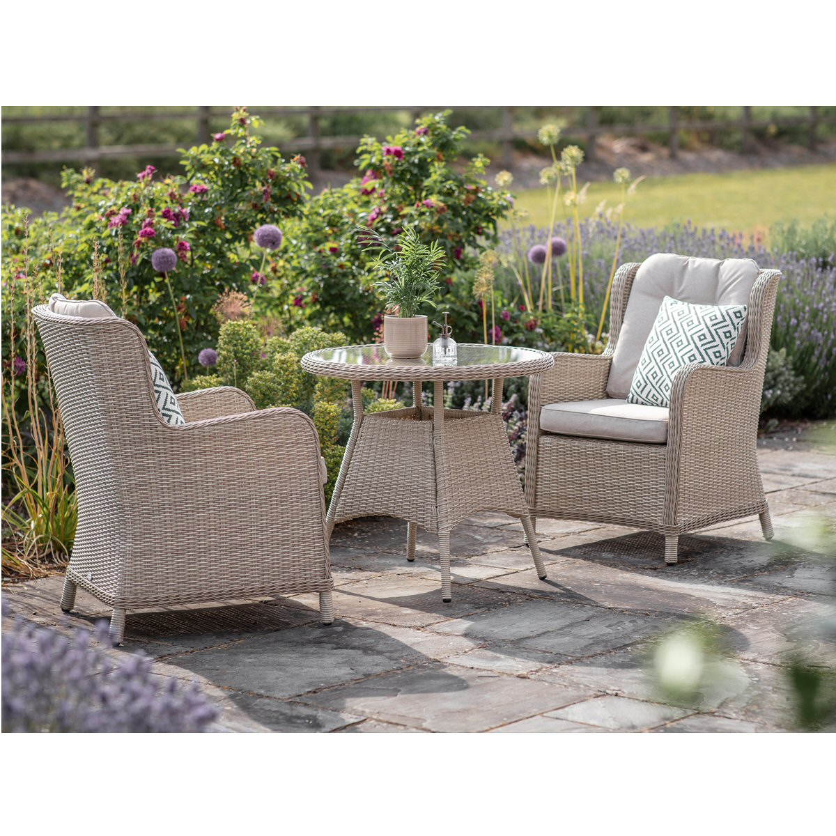 Bramblecrest Chedworth 2 Seat Bistro Set Sandstone