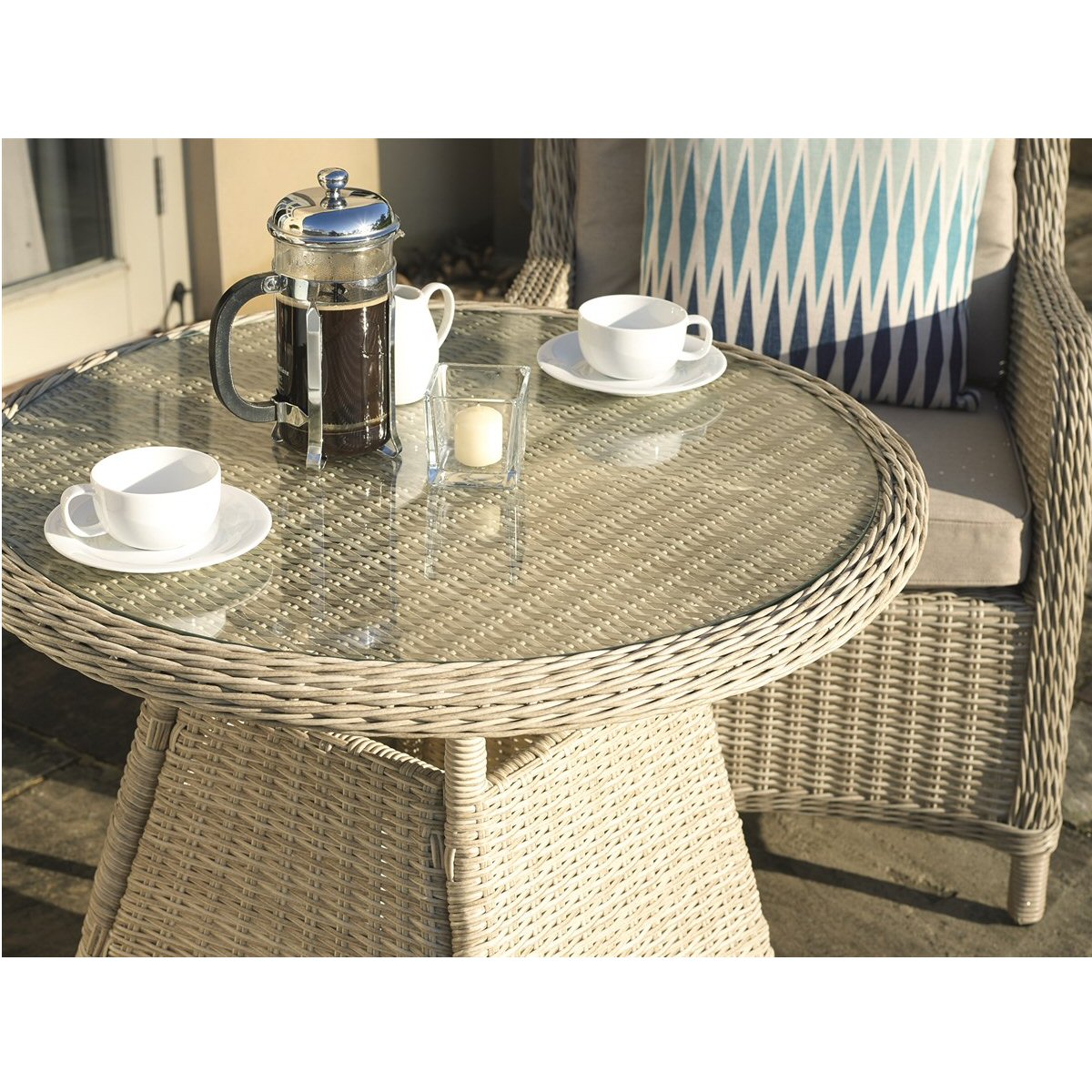 Bramblecrest Chedworth 2 Seat Bistro Set Sandstone