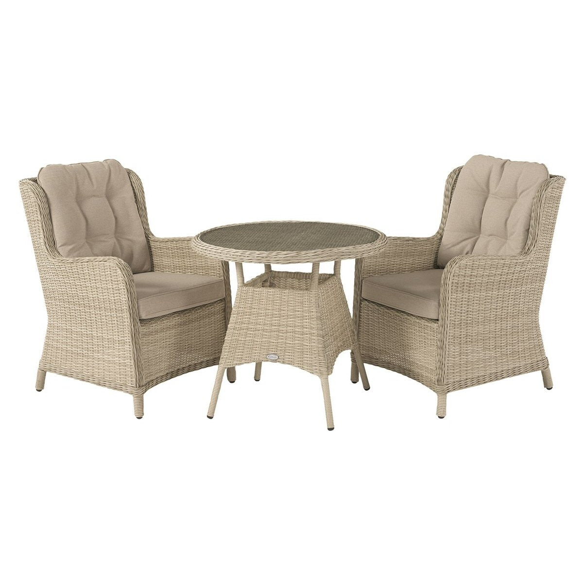 Bramblecrest Chedworth 2 Seat Bistro Set Sandstone