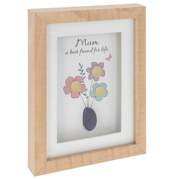 Joe Davies Pebble Glass Portrait Plaque Mum - 348110