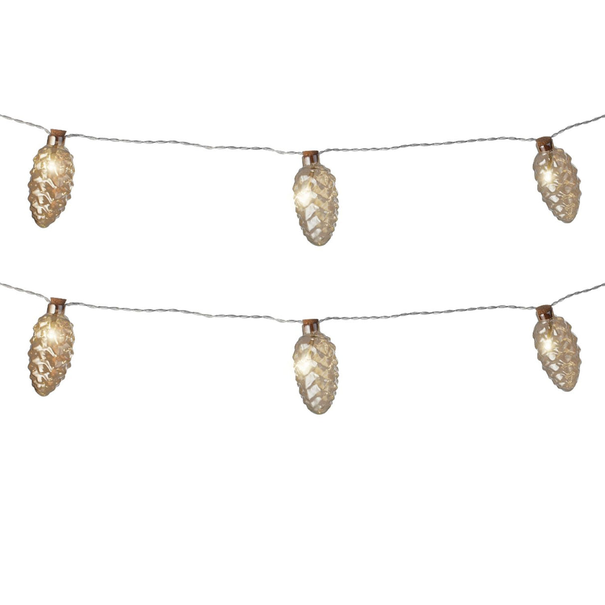 Lumineo 140cm Classic Warm Pinecone String Lights
