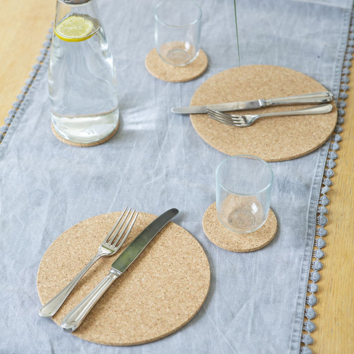 T&G Woodware 10cm Cork Round Coaster (Set of 6)