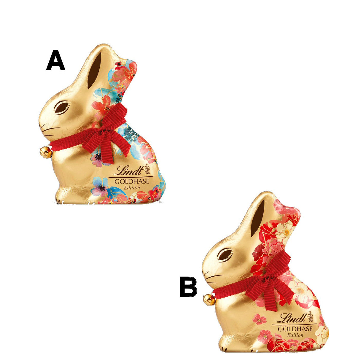 Lindt 100g Flower Milk Chocolate Gold Bunny (Choice of 2)