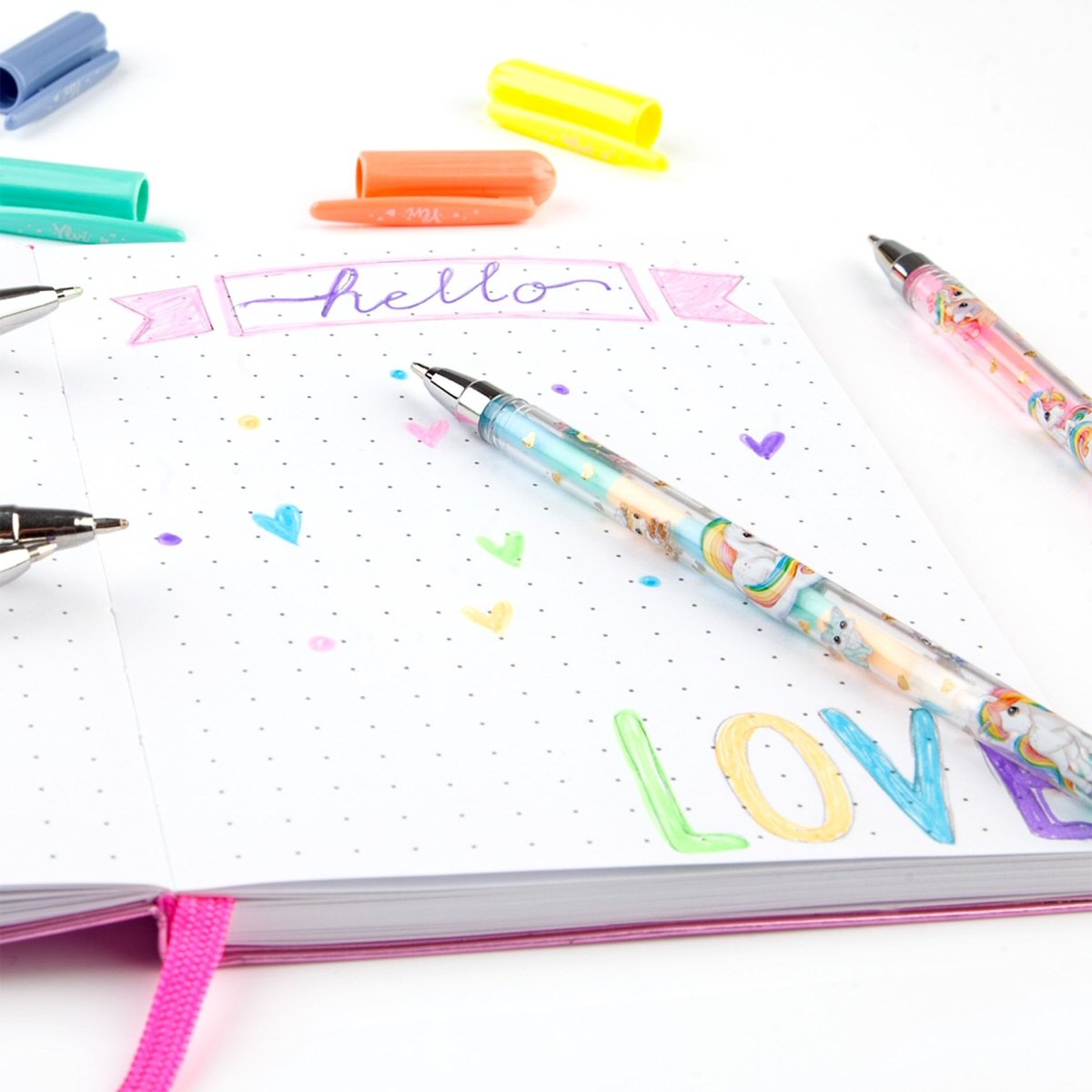 Ylvi Set of 5 Rainbow Colours Gel Pens