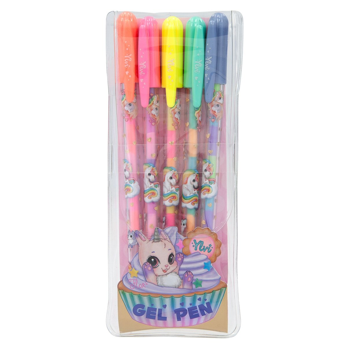 Ylvi Set of 5 Rainbow Colours Gel Pens