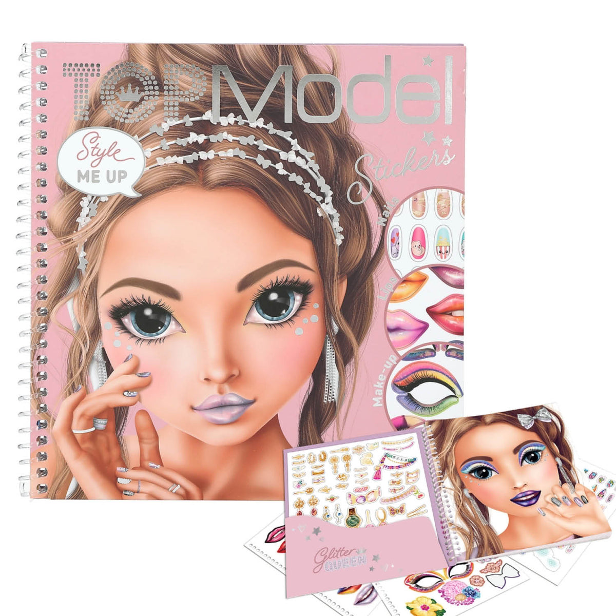 TOPModel Glitter Queen Dress Me Up Face Sticker Book Old Railway Line