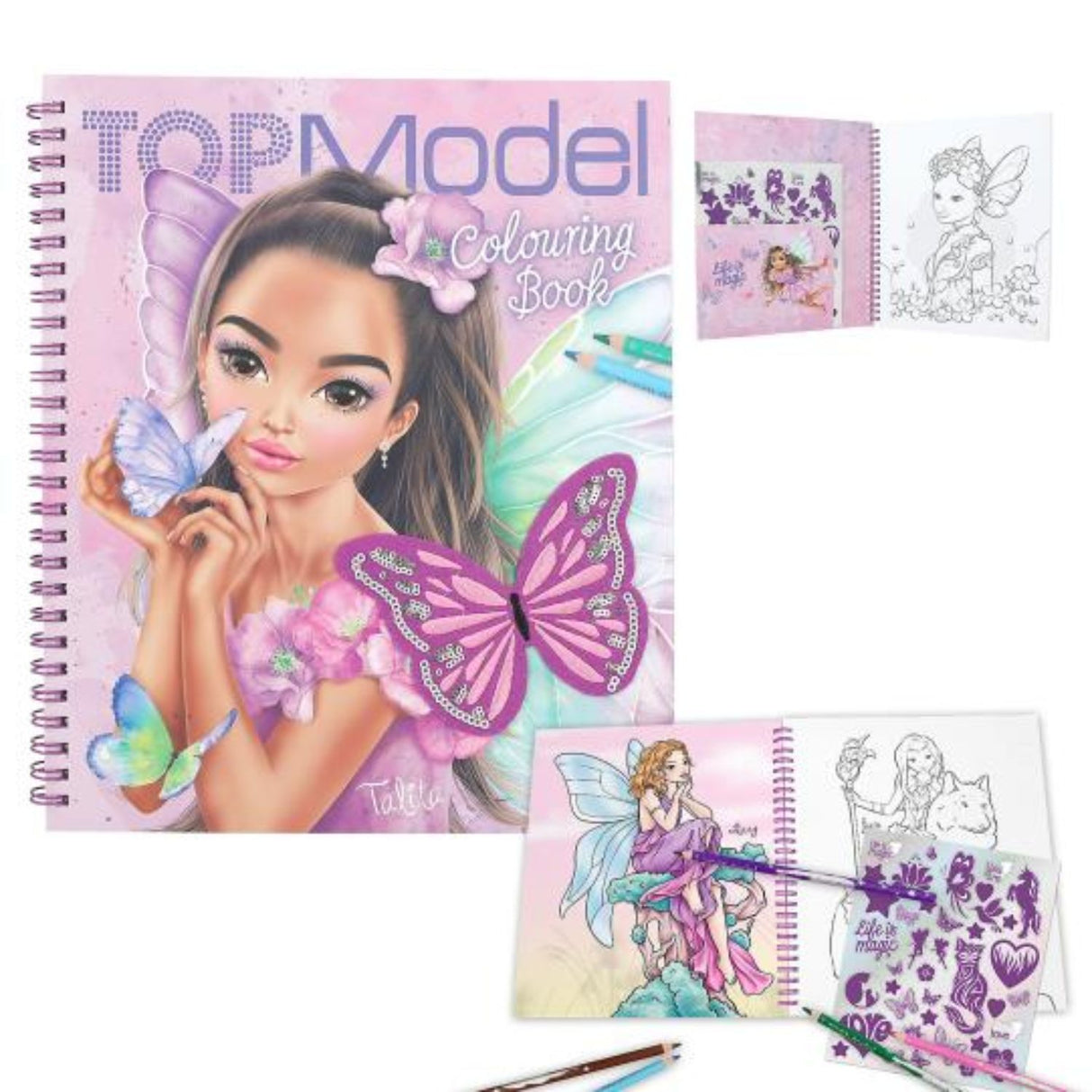 Depesche TopModel Colouring Book with Sequins Fairy Love