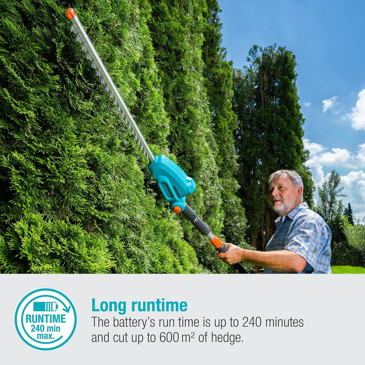 GARDENA THS 42/18V P4A solo Battery Telescopic Hedge Trimmer