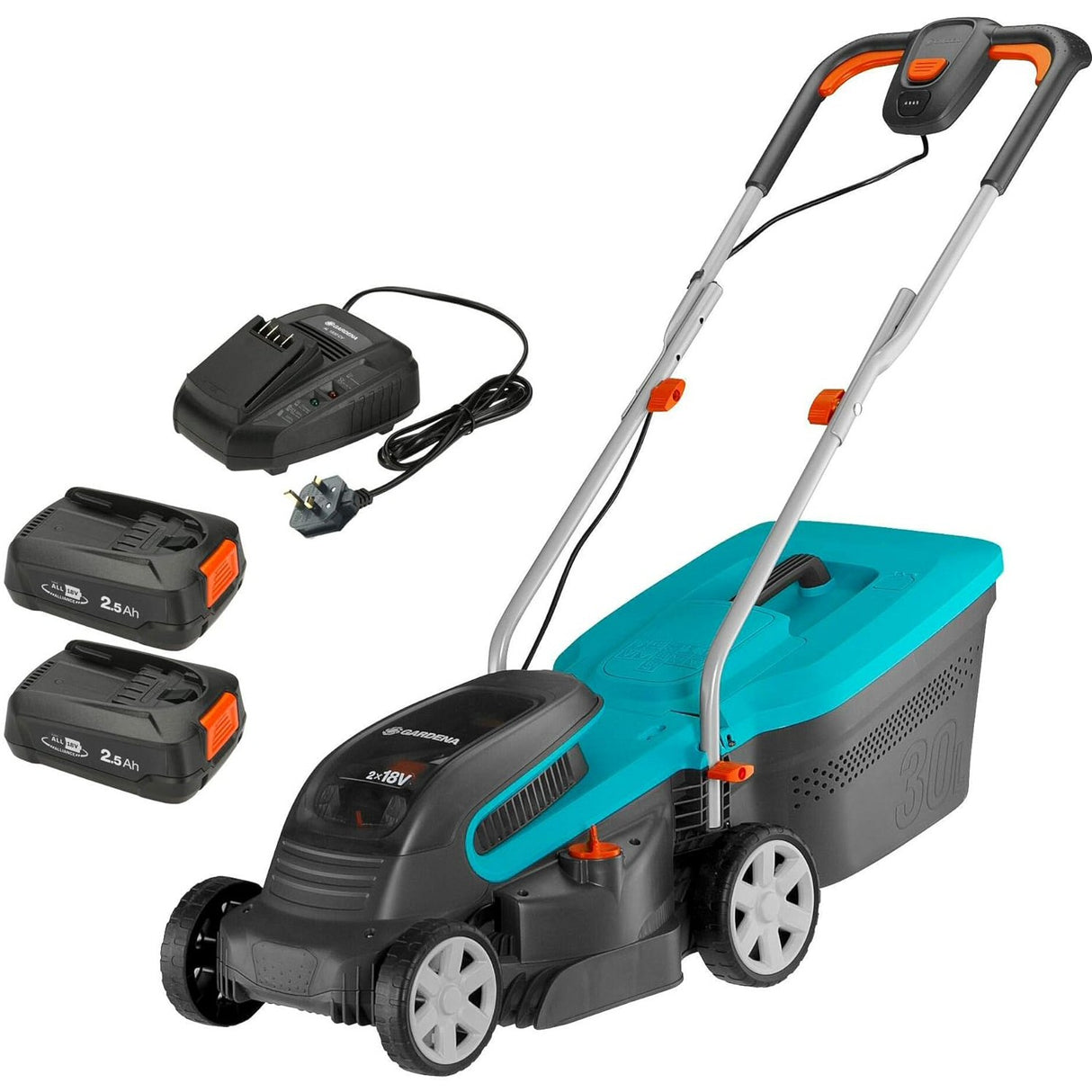 GARDENA 32/36V P4A Ready-To-Use Set Battery Lawnmower PowerMax