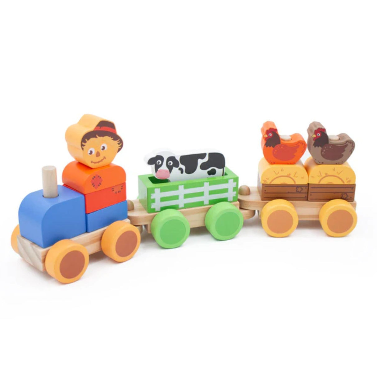 Jumini Wooden Stacking Scarecrow Train