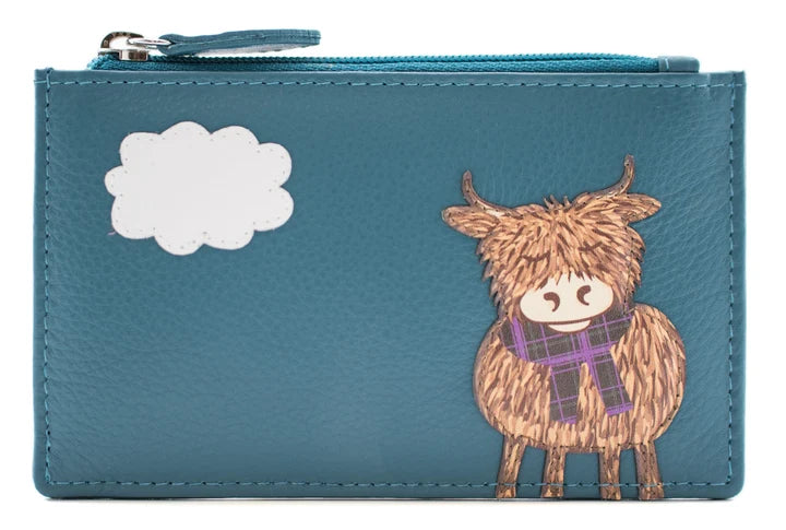 Mala Leather Bella Card and Coin Purse - Teal