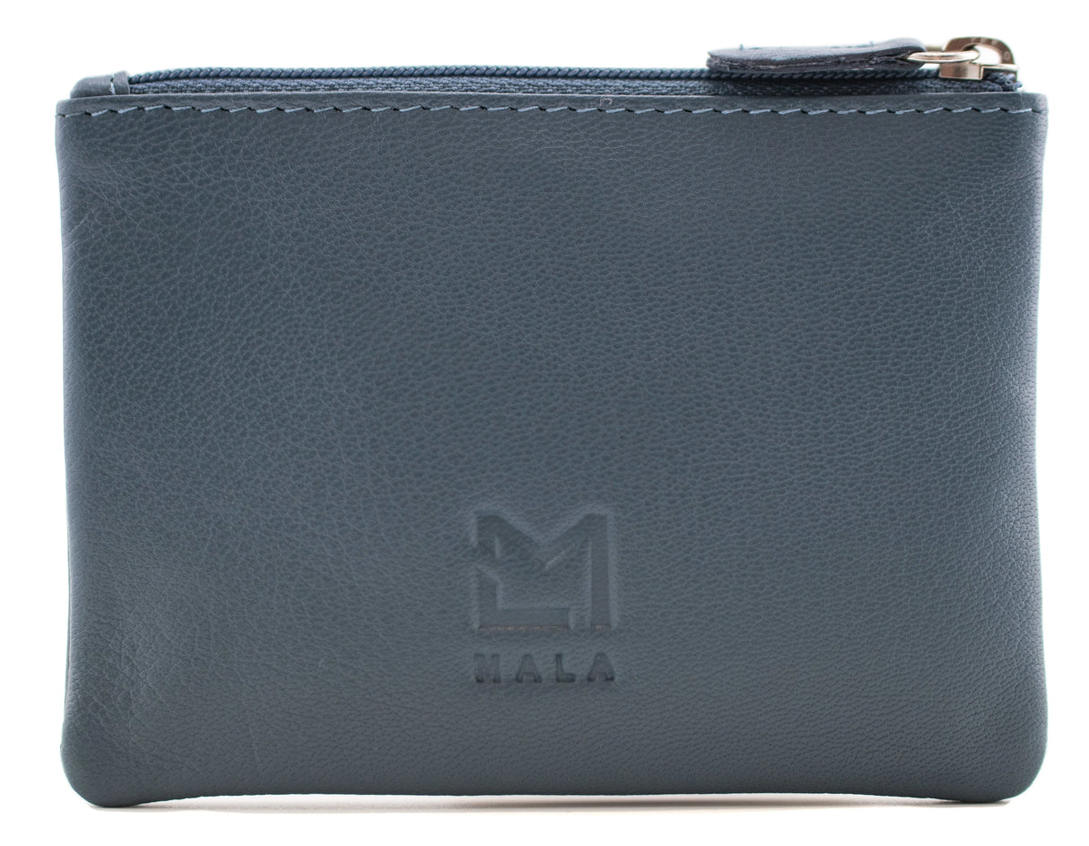 Mala Leather 12cm Navy Sakura Soft Floral Coin Purse - 4319 28