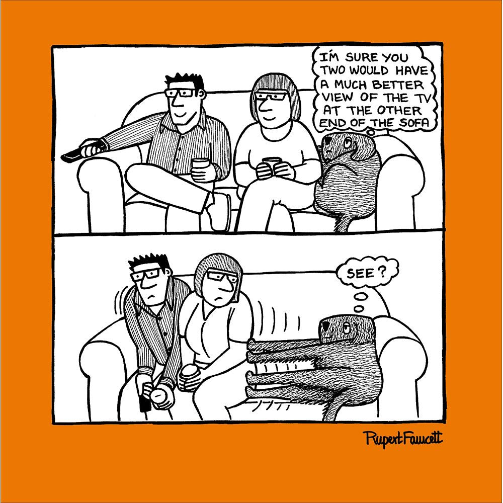 Woodmansterne End of the Sofa Funny Blank Card