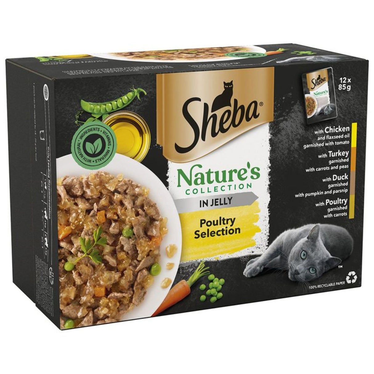 Sheba 12 x 85g Natures Collection Poultry Selection in Jelly