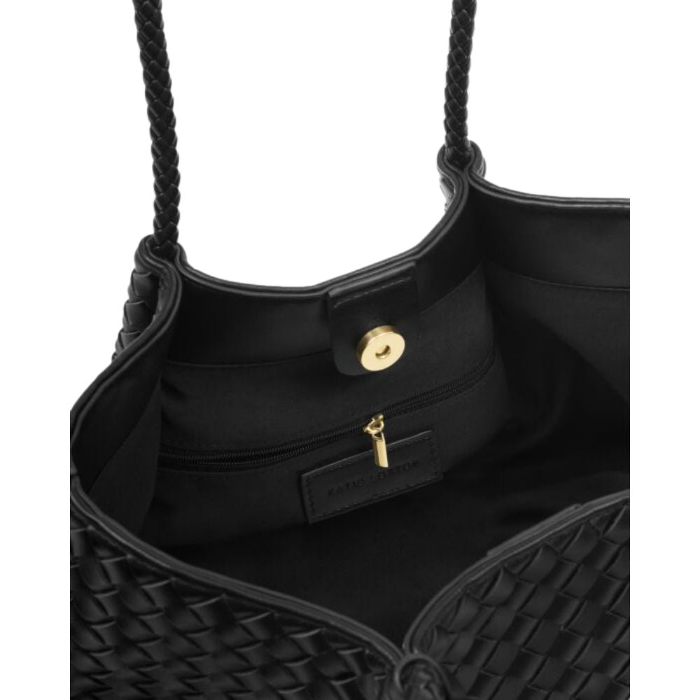 Katie Loxton Small Nova Hand Woven Tote Bag - Black