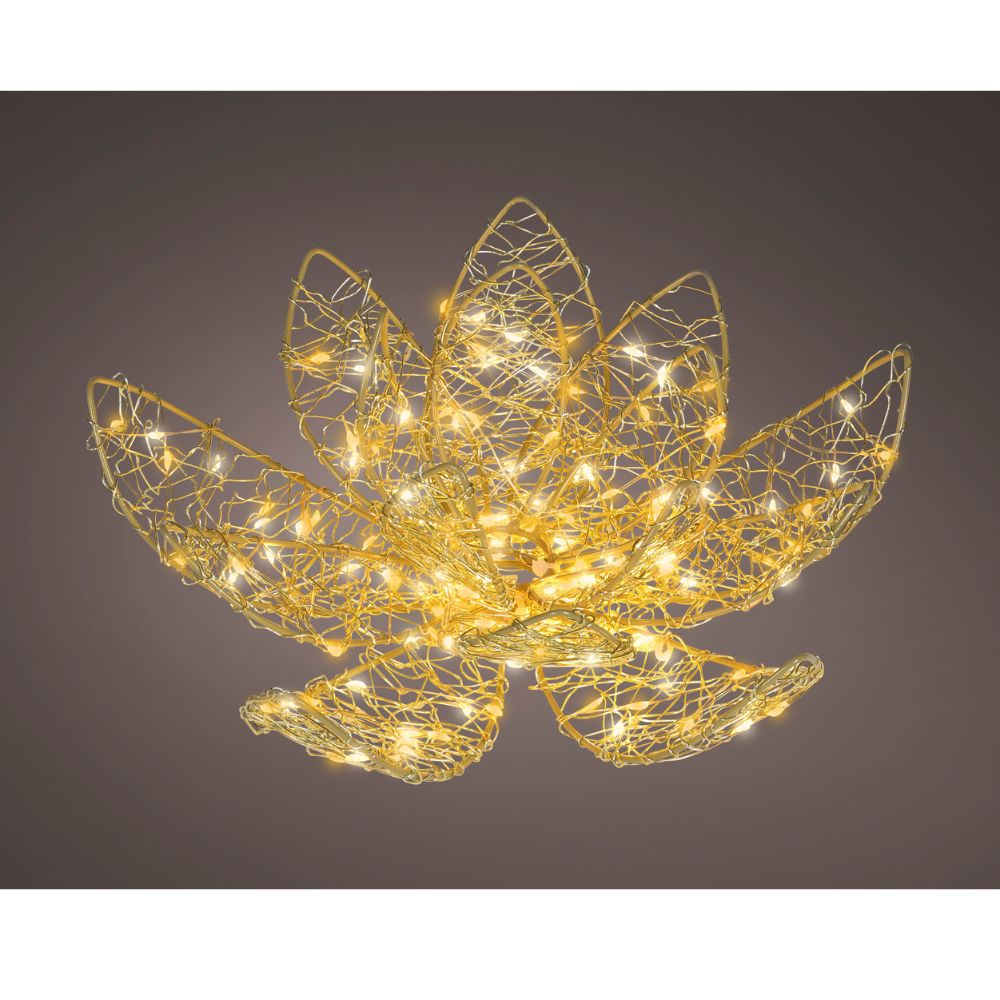 Lumineo 38cm Warm White Twist Frame Outdoor Flower - 200 Micro LED