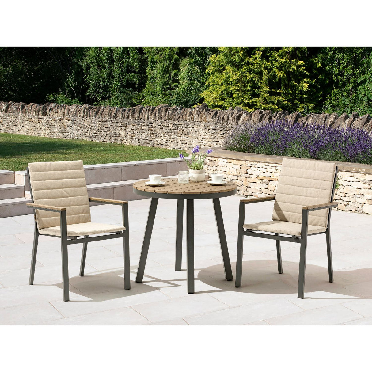 Bramblecrest 80cm Fawn Zurich 2 Seat Bistro Set - X23AZR80RD1