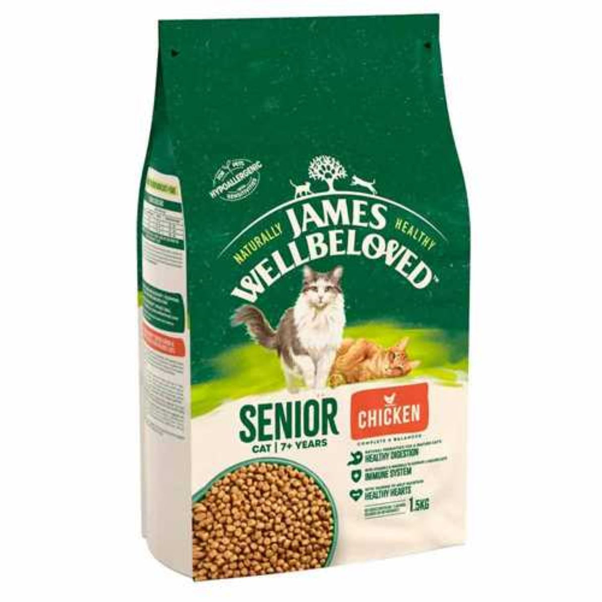 James Wellbeloved 1.5kg Chicken & Rice Senior Dry Cat Food