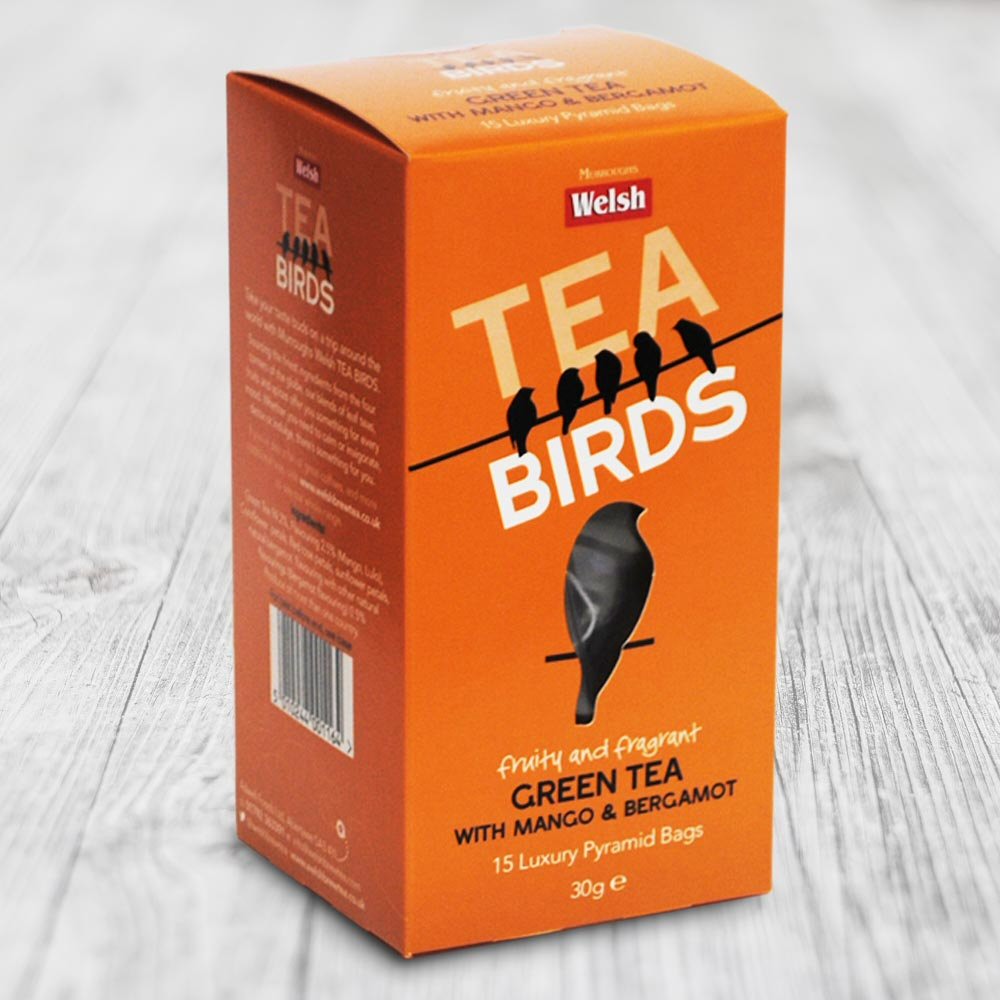Welsh Brew 15 Tea Birds Mango Green Tea Bags
