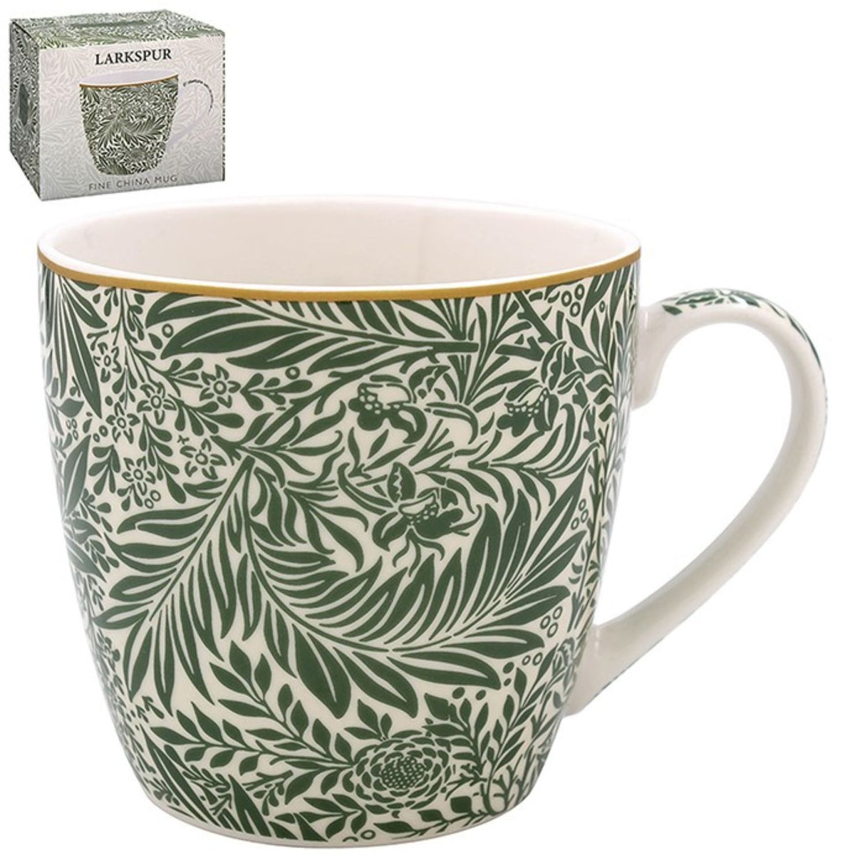 William Morris Larkspur Leaves Breakfast Mug
