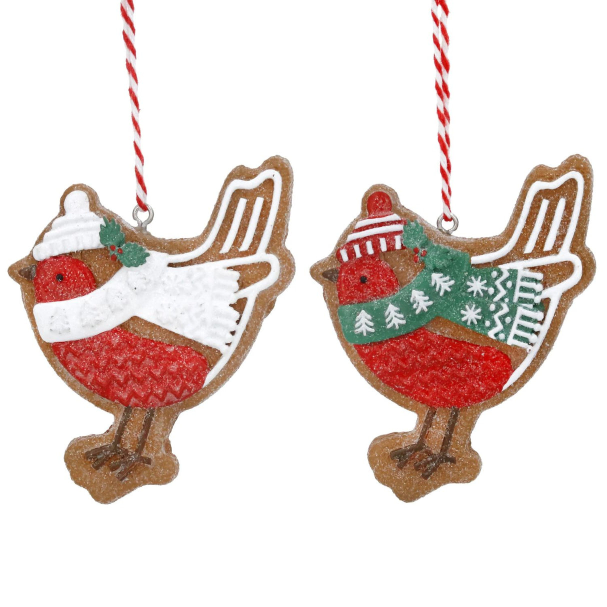 Gisela Graham Dressed Robin Hanging Decoration (Choice of 2)
