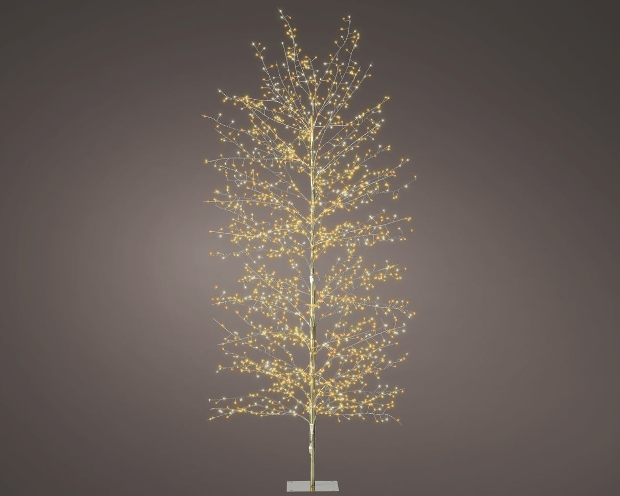 Lumineo 180cm Gold/Classic/Warm White Micro LED Tree - Gold Frame - 501130