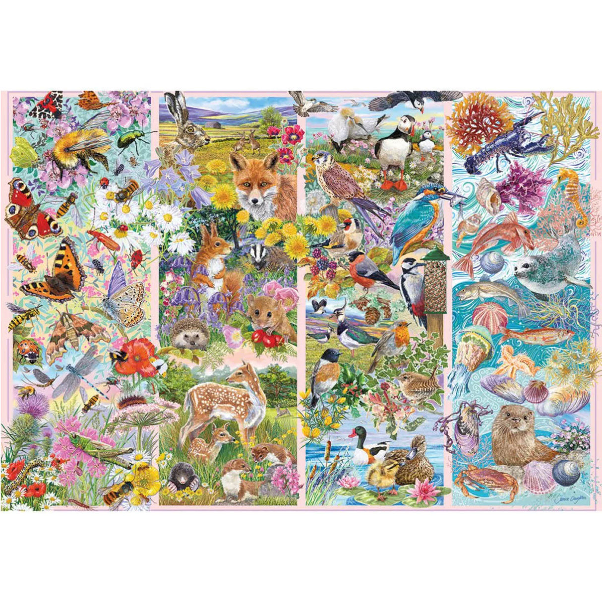 Gibsons Games 500 Piece Curious Creatures Jigsaw Puzzle