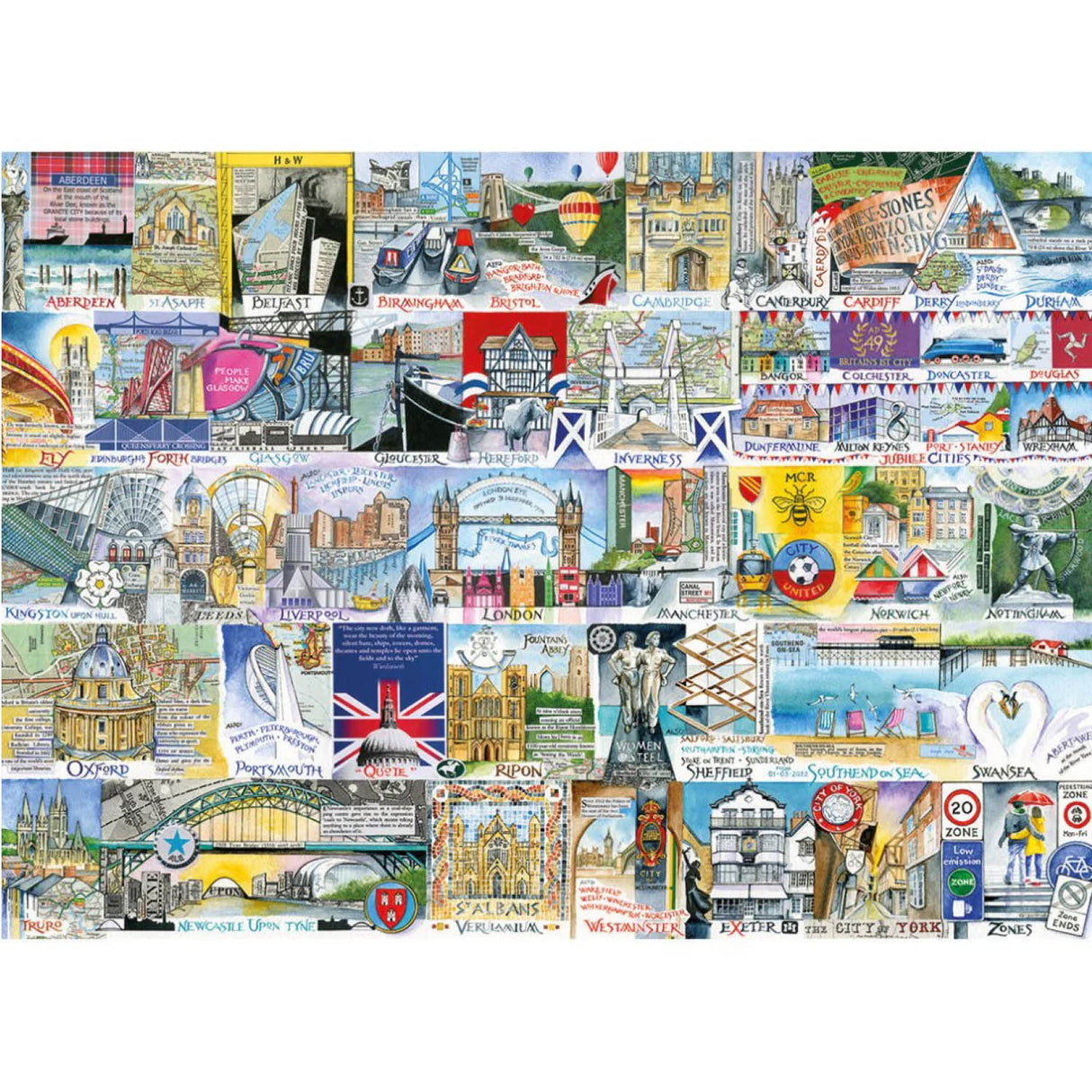 Gibsons Games 500 XL Piece Bright Lights & Big Cities Jigsaw Puzzle