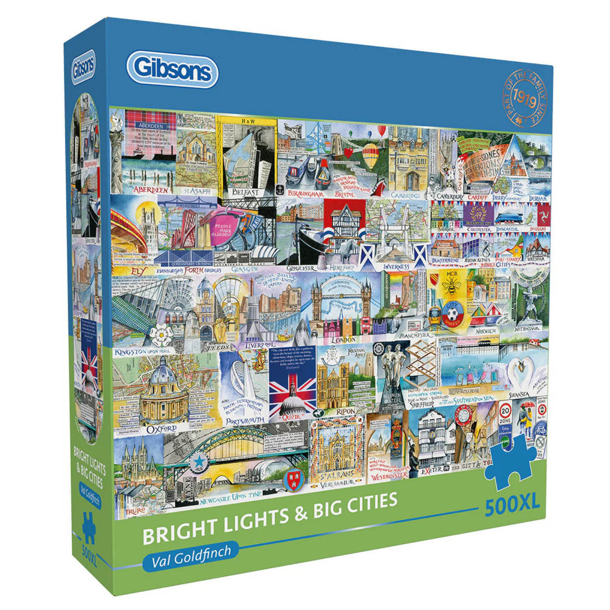 Gibsons Games 500 XL Piece Bright Lights & Big Cities Jigsaw Puzzle
