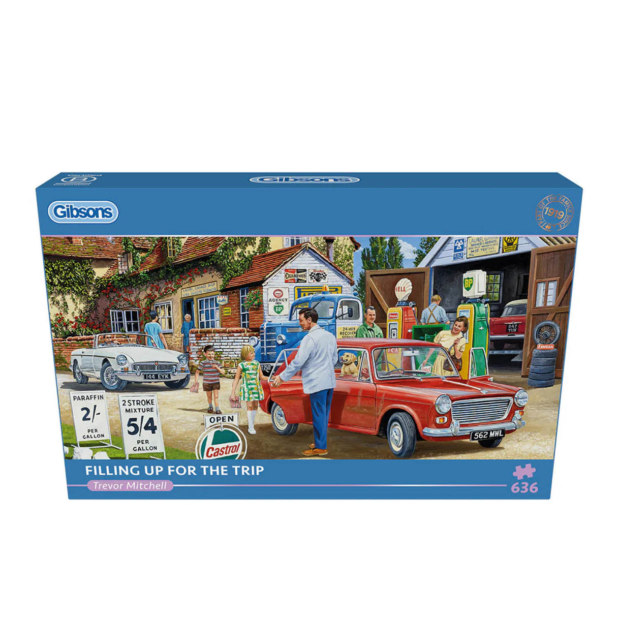 Gibsons Games 636 Piece Filling Up For The Trip Panoramic Jigsaw Puzzle