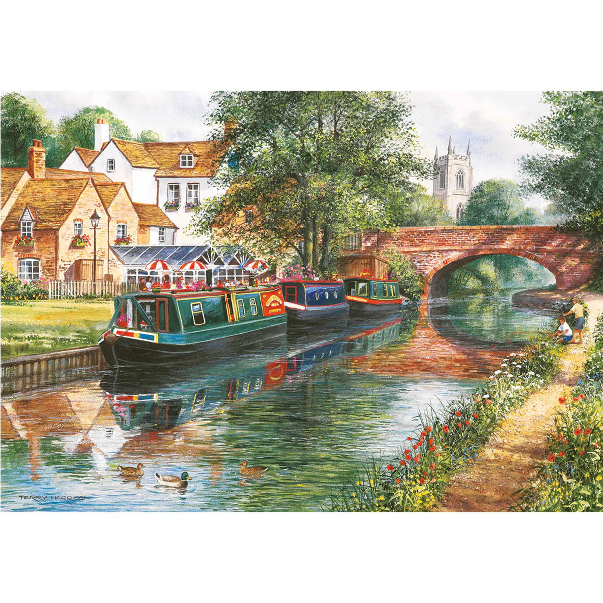 Gibsons Games 4 x 500 Piece Terry's Waterways Jigsaw Puzzles