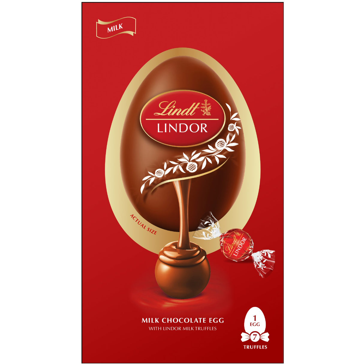 Lindt LINDOR 183g Milk Chocolate Easter Egg