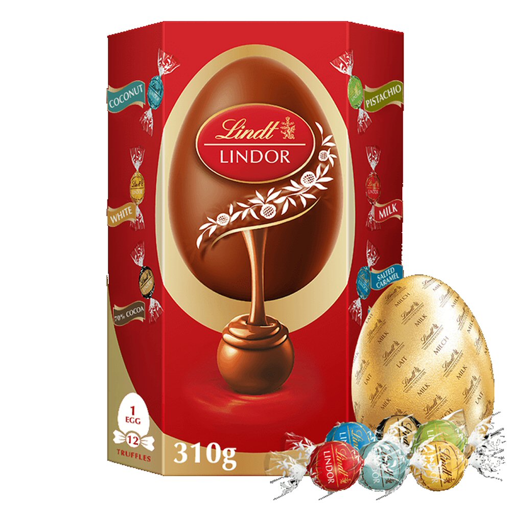 Lindt LINDOR 310g Rainbow Assorted Easter Egg