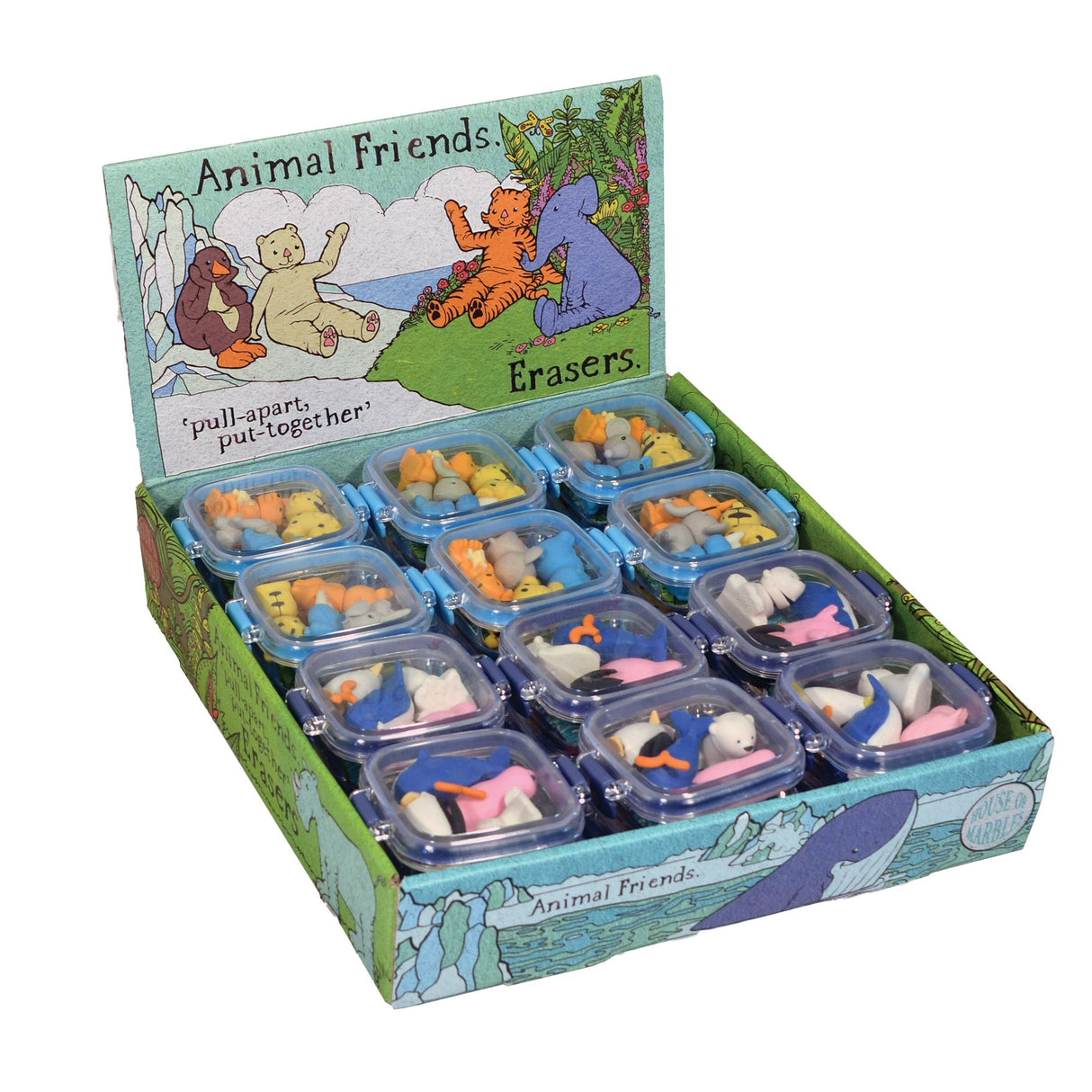House Of Marbles Animal Friends Erasers (Choice of 2)