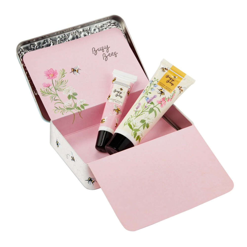 Busy Bees Hand Cream & Lip Balm Tin