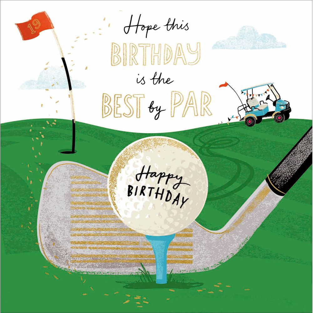 Woodmansterne Best by Par Golf Birthday Card