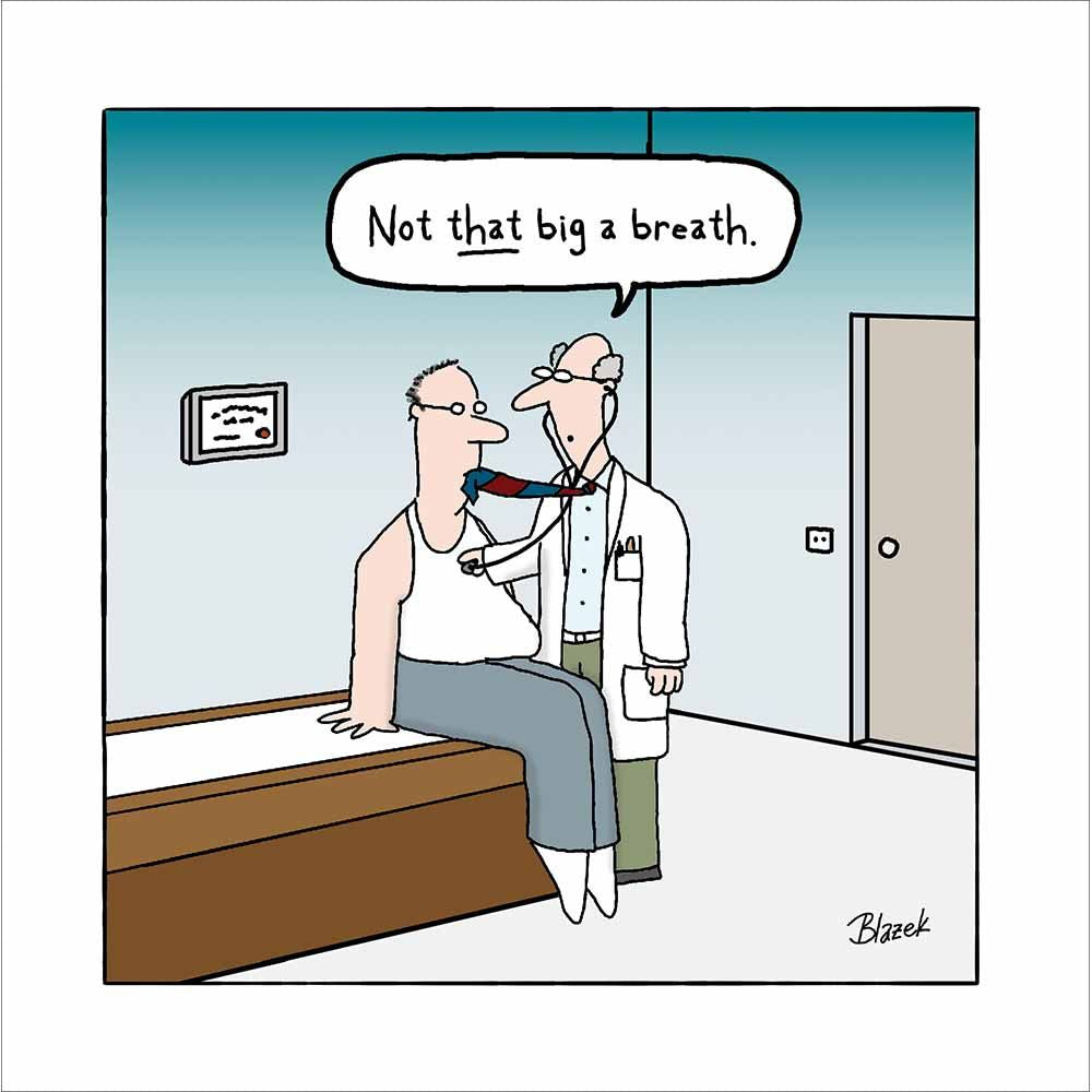 Woodmansterne Big Breath Funny Blank Card