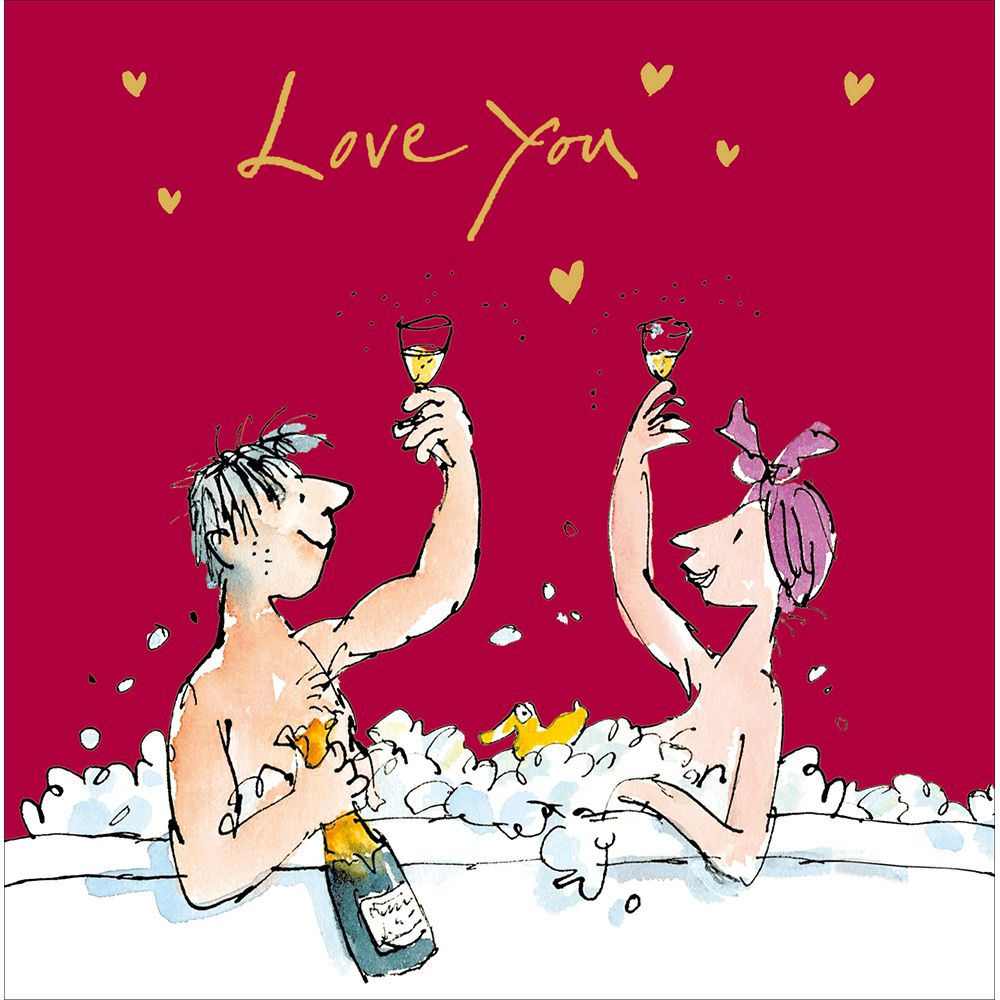Woodmansterne Couple in Bath Valentines Day Card