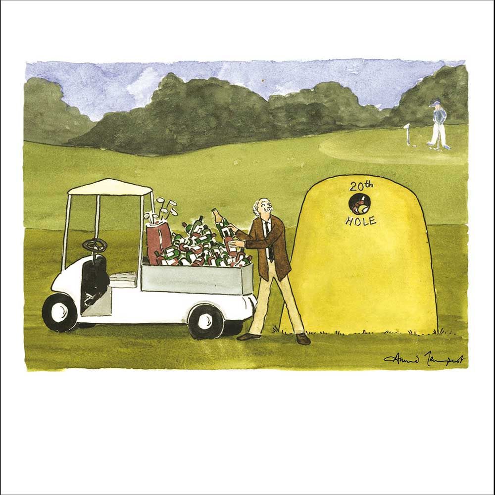 Woodmansterne 20th Hole Golfing Funny Blank Card