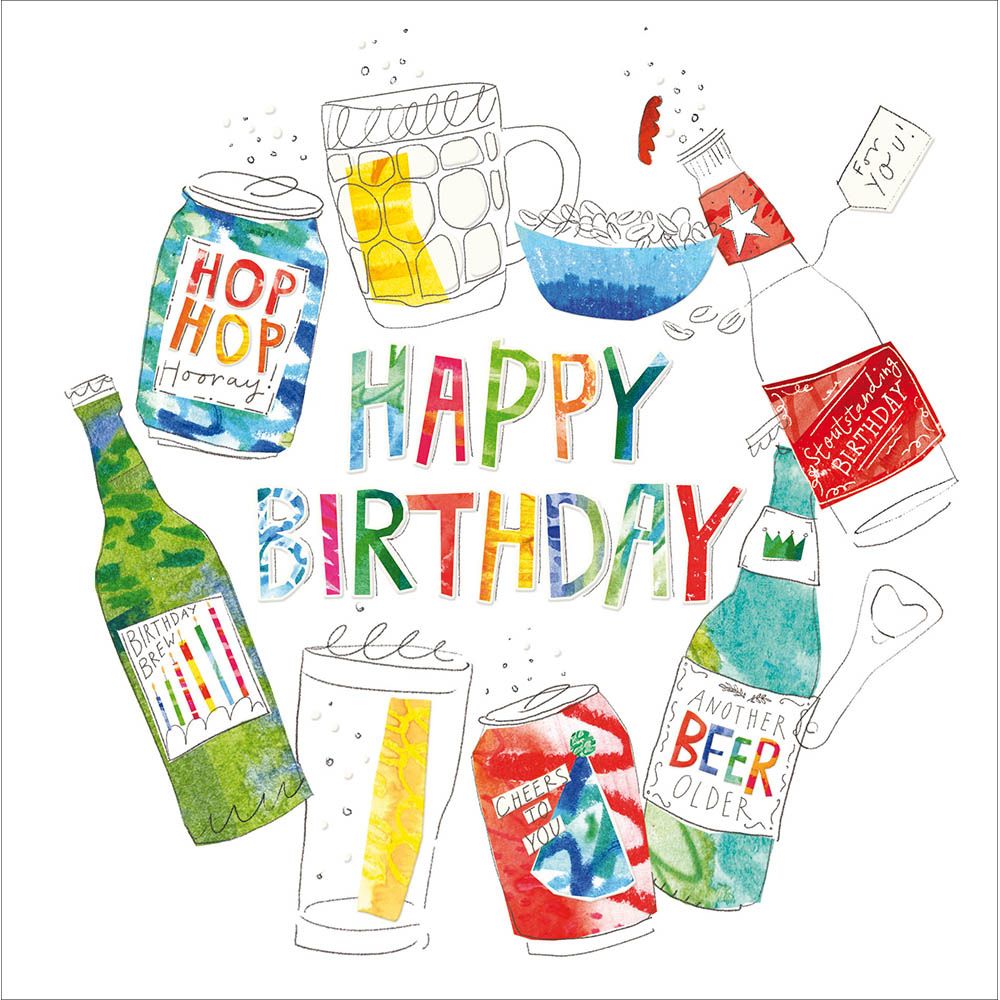 Woodmansterne Circle Beers Birthday Card