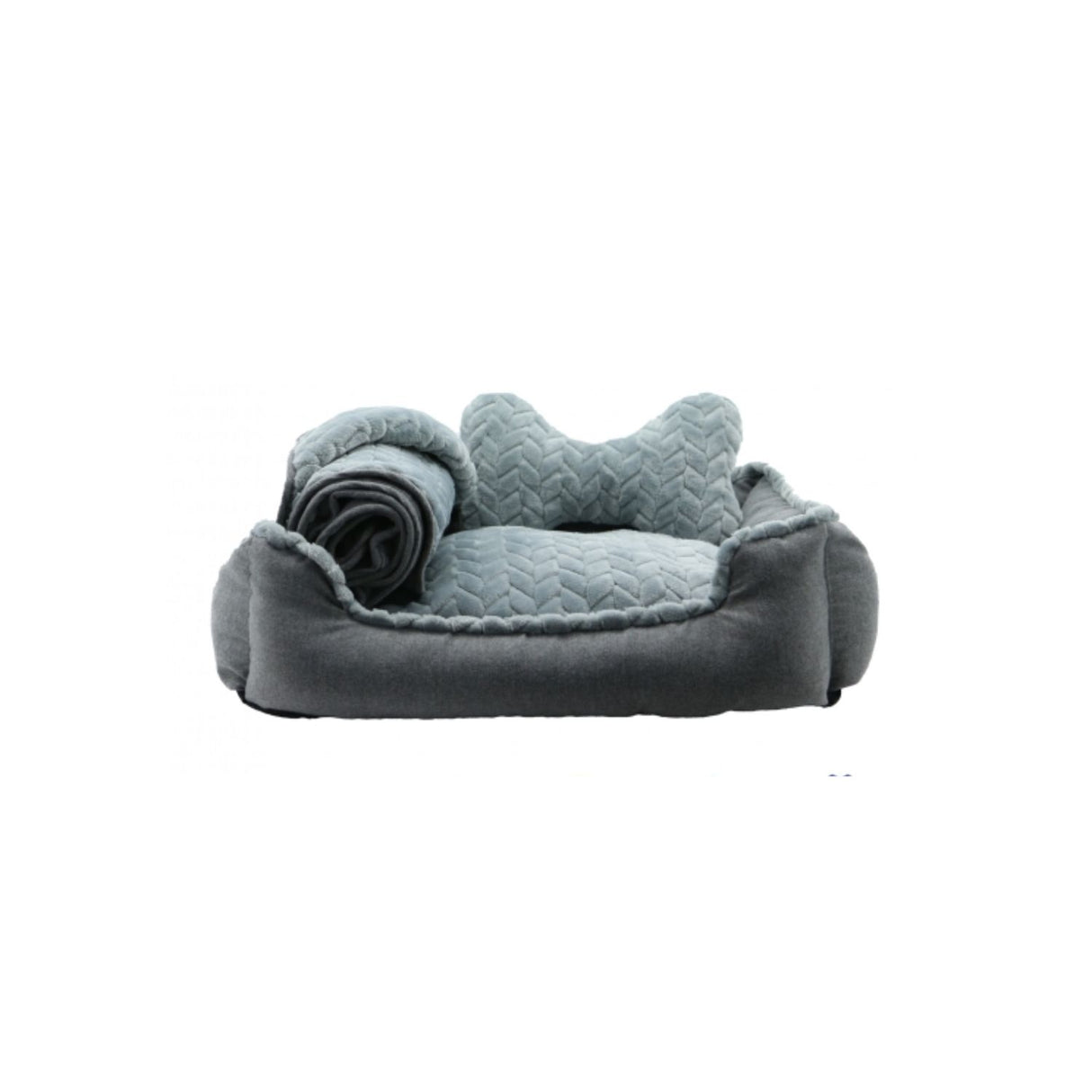 Ancol 60 x 50cm Grey Dog Bed Set