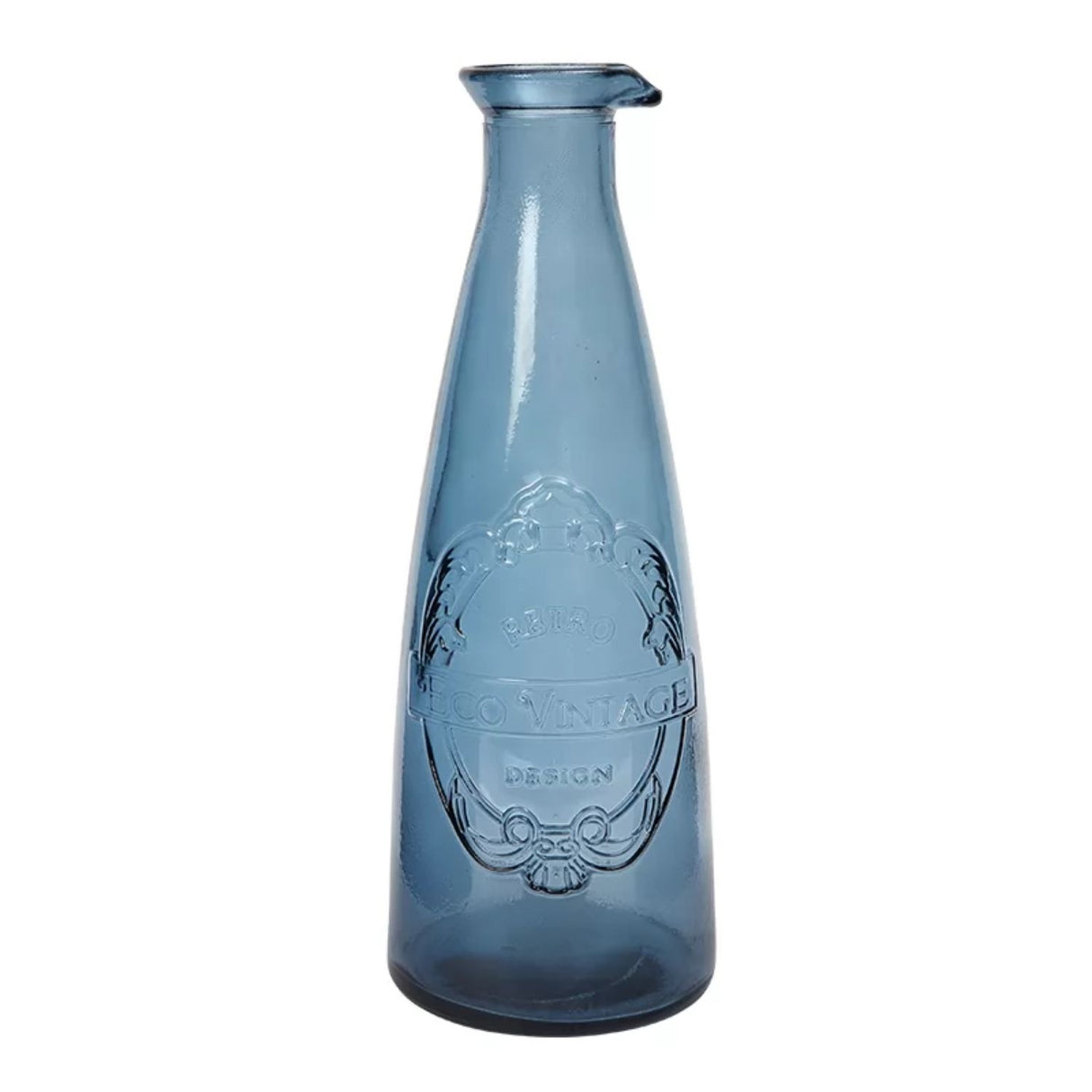 Dexam 1 Litre Ink Blue Recycled Glass Carafe