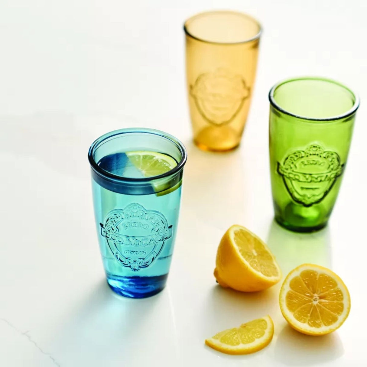 Dexam 350ml Ink Blue Recycled Glass Tumbler