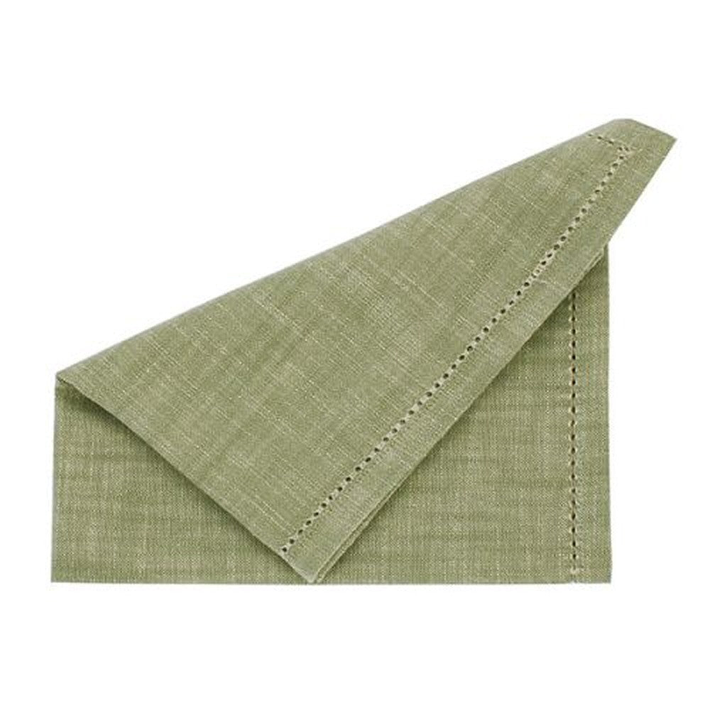 Walton & Co Olive 46cm Green Chambray Napkin (Set of 4)