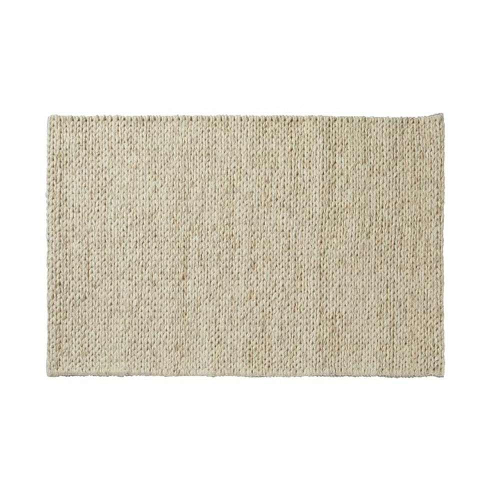 Walton & Co 60cm x 90cm Natural Plait Wool Rug