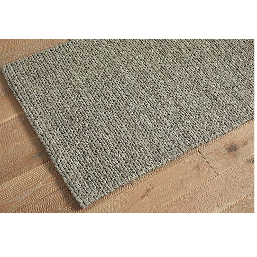 Walton & Co 60cm x 90cm Taupe Plait Wool Rug