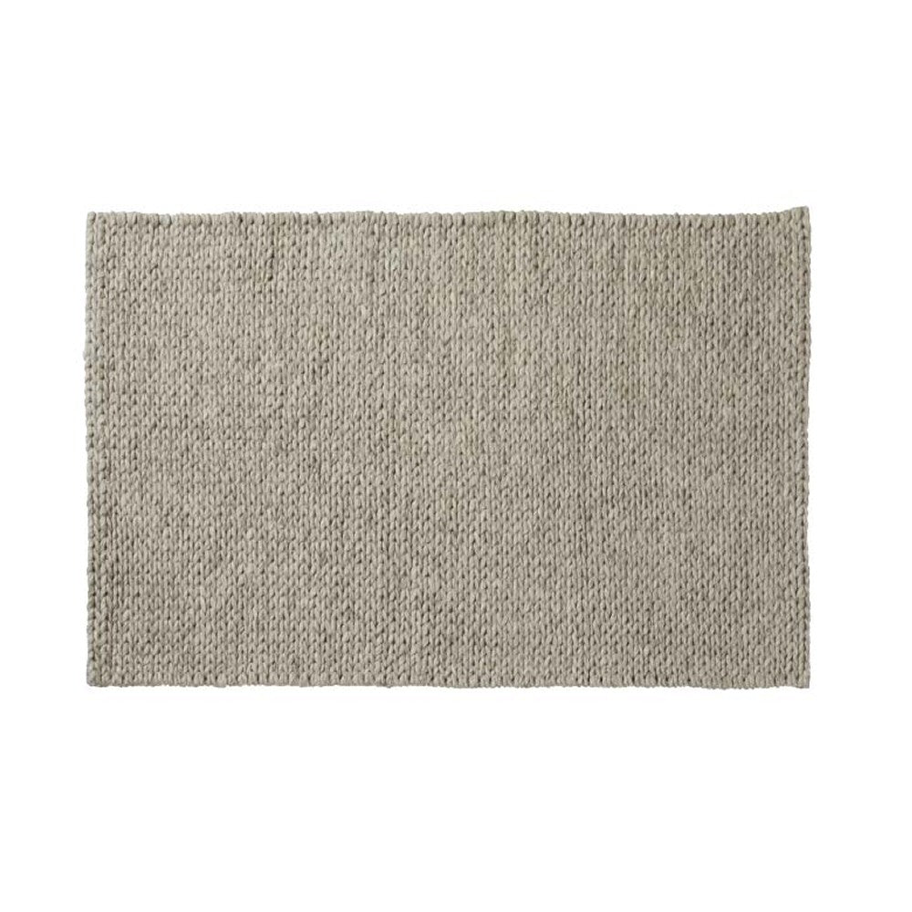 Walton & Co 80cm x 130cm Taupe Plait Wool Rug