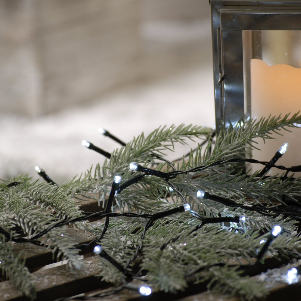 Festive 25 Cool White LED Battery Operated String Lights (2.4m)