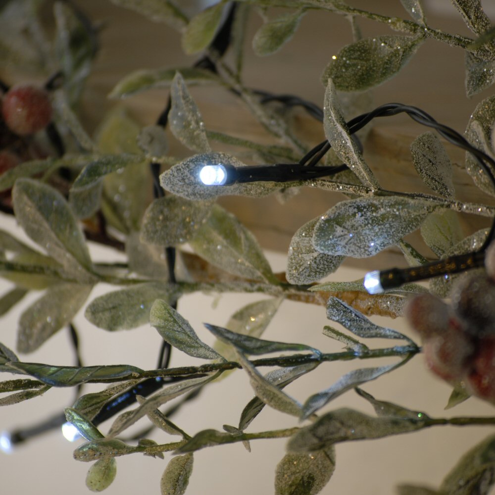 Festive 25 Cool White LED Battery Operated String Lights (2.4m)