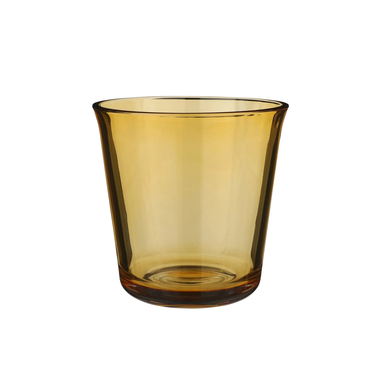 Woodlodge 14cm Yellow Ochre Glass Pot Cover